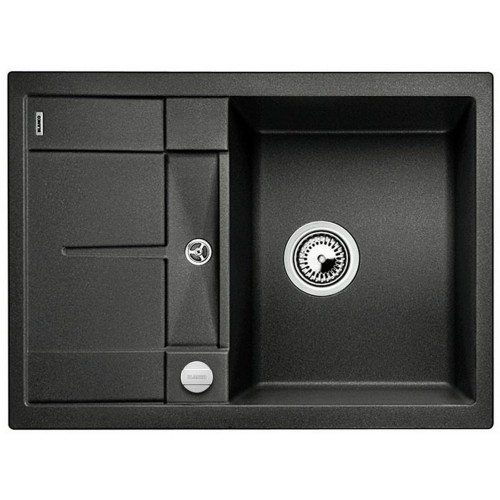BLANCO METRA 45 S Compact Silgranit PuraDur Czarny odwracalny, korek auto. 525913