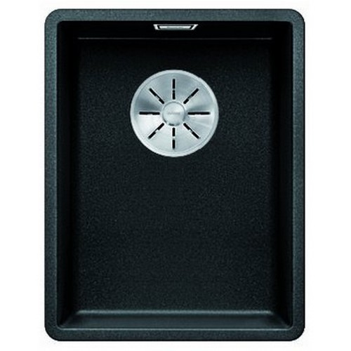 BLANCO SUBLINE 320-F Silgranit PuraDur Zlewozmywak Czarny, InFino 525982