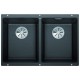 BLANCO SUBLINE 350/350-U Silgranit PuraDur Czarny, InFino 525987