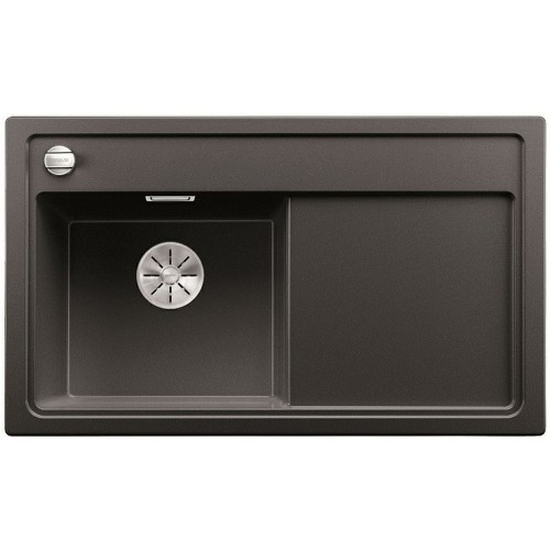 BLANCO ZENAR 45 S Silgranit PuraDur Czarny lewa, korek auto., InFino 526034