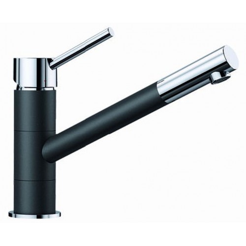 BLANCO KANO Silgranit-Look Czarny/Chrom 526175
