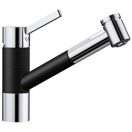 BLANCO TIVO-S Silgranit-Look Czarny/Chrom 526279