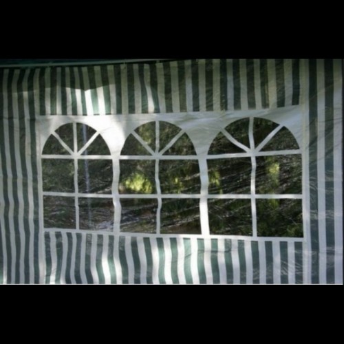 Ściany do namiotu ogrodowego 2szt z oknami, białe 3602-2