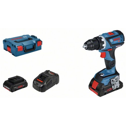 BOSCH GSR 18V-60 C Aku wiertarko-wkrętarka 2x 18V 4.0Ah, L-Boxx 06019G1108