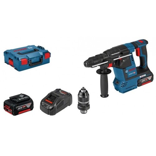 BOSCH GBH 18V-26 F Młotowiertarka akumulatorowa 2x GBA 18V 5,0Ah, L-Boxx 0611910007