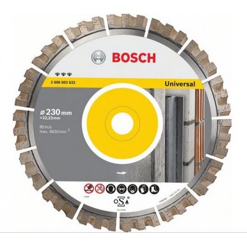 BOSCH Diamentowa tarcza tnąca D230X22,23mm Best for Universal 2608603633