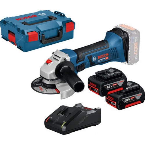 BOSCH GWS 18-125 V-LI Akumulatorowa szlifierka kątowa, 2x 4,0Ah 060193A30Y