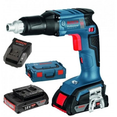 BOSCH GSR 18 V-EC T Wkrętarka akumulatorowa do montażu suchej zabudowy, 2x2,0Ah 06019C8002