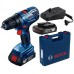 BOSCH GSB 180-LI PROFESSIONAL Wiertarko-wkrętarka udarowa, 18V, 2x 2,0Ah. 06019F8307