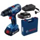 BOSCH GSB 180-LI PROFESSIONAL Wiertarko-wkrętarka udarowa, 18V, 2x 2,0Ah. 06019F8307