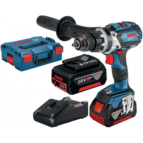 BOSCH GSB 18V-110 C Wiertarko-wkrętarka akumulatorowa udarowa, 2x 5,0Ah 06019G030D