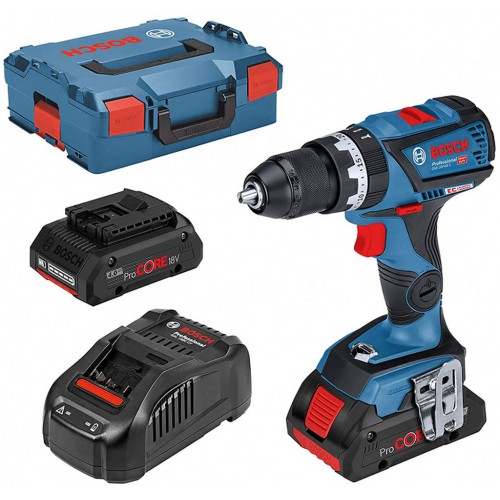 BOSCH GSB 18V-60 C Akumulatorowa wiertarko-wkrętarka udarowa, 2x 4,0Ah 06019G2107