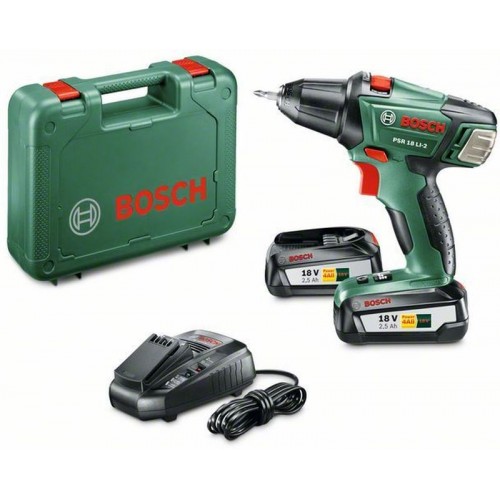 BOSCH PSR 18 LI-2 wiertarko-wkrętarka akumulatorowa (2x2,5 Ah) 060397330H