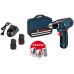 Bosch GSR 12V-15 + 2x1,5 Ah + GAL 1820 CV Śrubokręt elektryczny, 0615990GA9