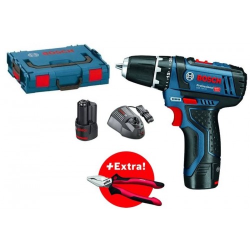 BOSCH Śrubokręt do słuchawek GSR 12V-15 + Szczypce uniwersalne Wiha 0615990K2L BOSCH Śrubokręt do słuchawek GSR 12V-15 + Szczypce uniwersalne Wiha 0615990K2L