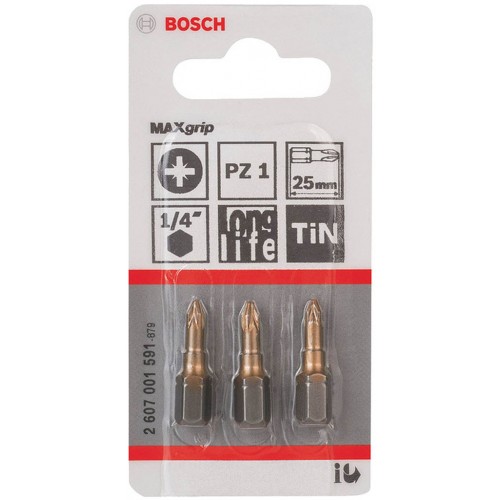 BOSCH Końcówki wkręcające BIT PZ1 MAXG 3PC 2607001591 /3szt./