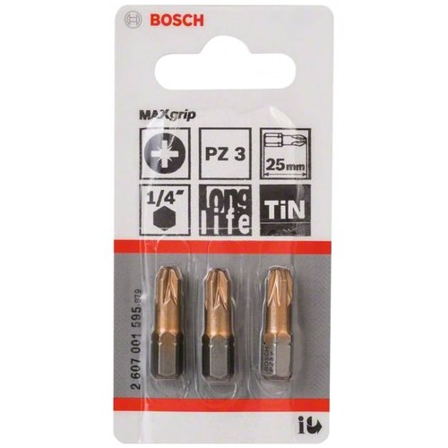 BOSCH Końcówki wkręcające BIT PZ3 MAXG 3PC 2607001595 /3szt./