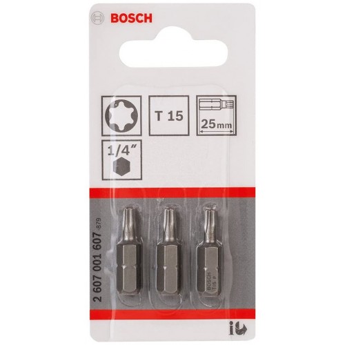 BOSCH Końcówka wkręcająca Extra Hart, T15, 25 mm 2607001607