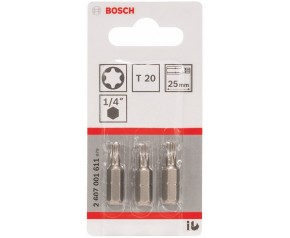 BOSCH Końcówka wkręcająca Extra Hart T20, 25 mm 2607001611