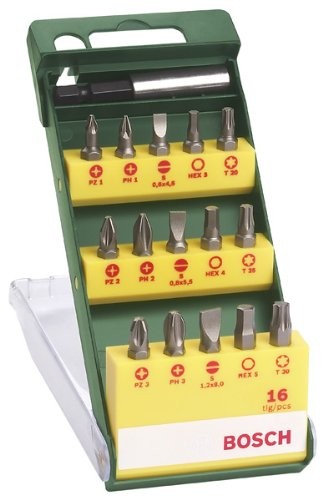 BOSCH 16-częściowy zestaw końcówek wkręcających 2607019453 BOSCH 16-częściowy zestaw końcówek wkręcających 2607019453