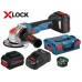 BOSCH GWX 18V-10 SC Aku szlifierka kątowa 2x 18V 8,0Ah, X-LOCK, 125mm 06017B0401