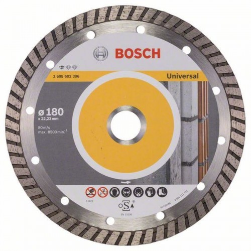 BOSCH Diamentowa tarcza tnąca Standard for Universal Turbo 180x22,23x2,5x10mm 2608602396 BOSCH Diamentowa tarcza tnąca Standard for Universal Turbo 180x22,23x2,5x10mm 2608602396