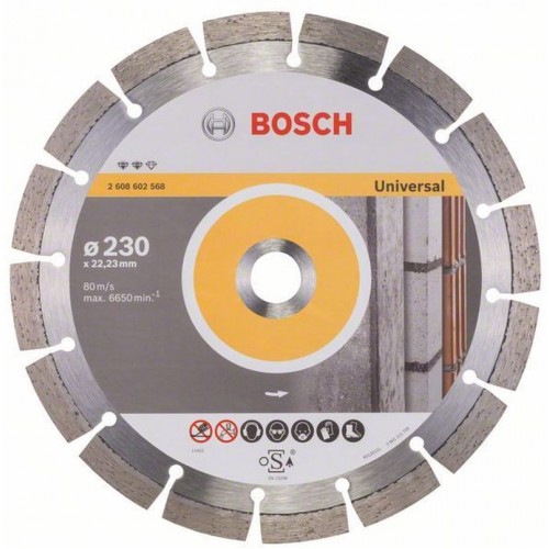 BOSCH Diamentowa tarcza tnąca Expert for Universal 230 x 22,23 x 2,4 x 12 mm 2608602568