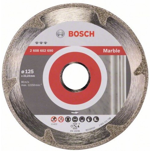BOSCH Diamentowa tarcza tnąca Best for Marble 125 x 22,23 x 2,2 x 3 mm 2608602690