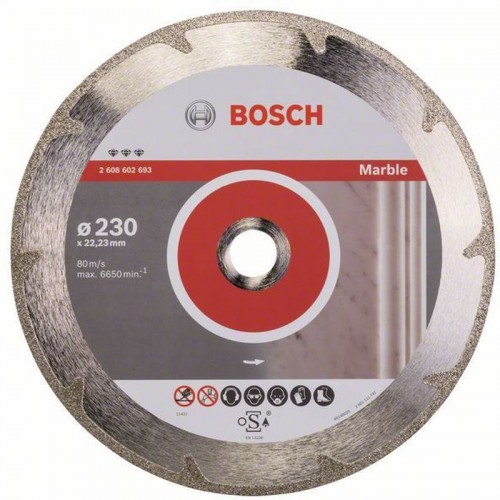 BOSCH Diamentowa tarcza tnąca Best for Marble 230 x 22,23 x 2,2 x 3 mm 2608602693 BOSCH Diamentowa tarcza tnąca Best for Marble 230 x 22,23 x 2,2 x 3 mm 2608602693