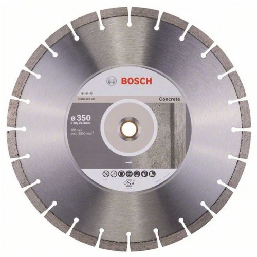 BOSCH Diamentowa tarcza tnąca Expert for Concrete 350 x 20,00+25,40x3,2x12mm 2608602561