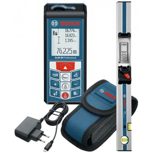 BOSCH GLM 80 + R 60 Dalmierz laserowy z szyną pomiarową Professional 0601072301