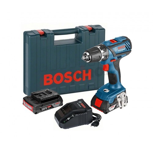 BOSCH GSR 18-2-LI Plus Prosesjonalana wiertarka akumulatorowa 2x2Ah Li-Ion, 06019E6120