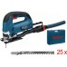 BOSCH GST 90 BE wyrzynarka 650W + brzeszczoty 25 szt. w walizce, 060158F002