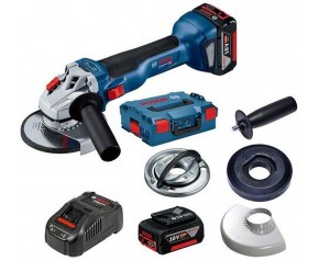 BOSCH GWS 18V-10 Akumulatorowa szlifierka kątowa, 2x5.0Ah, L-BOXX 06019J4004