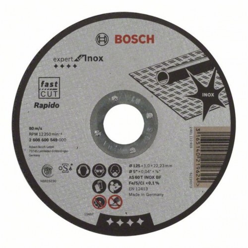 BOSCH Tarcza 125mm rozcinanie Rapido FI125mm 2608600549