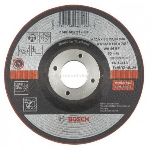 Bosch Półelastyczna tarcza ścierna WA 46 BF, 115 mm, 3,0 mm 2608602217