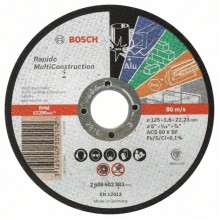 Bosch Tarcza tnąca prosta Rapido Multi Construction ACS 46 V BF, 125 mm, 1,6 mm 2608602383