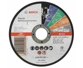 Bosch Tarcza tnąca prosta Rapido Multi Construction ACS 46 V BF, 125 mm, 1,6 mm 2608602383