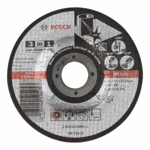 Bosch Tarcza 3 w 1 A 46 S BF, 115 mm, 2,5 mm 2608602388