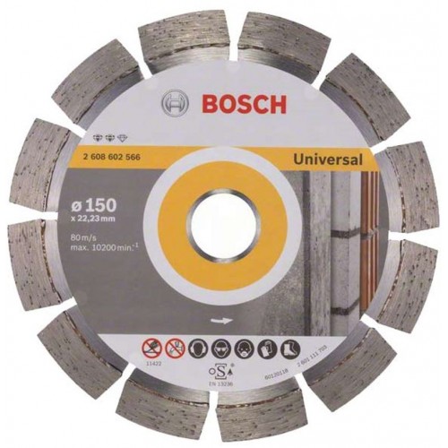 BOSCH Diamentowa tarcza tnąca Expert for Universal 150 x 22,23 x 2,4 x 12 mm 2608602566