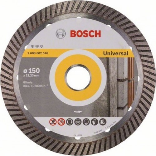 BOSCH Diamentowa tarcza tnąca Expert for Universal Turbo 150x22,23x2,2x12mm 2608602576