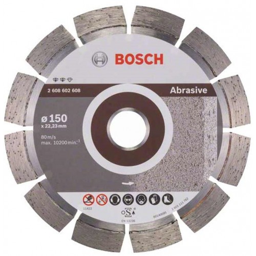 BOSCH Diamentowa tarcza tnąca Expert for Abrasive 150 x 22,23 x 2,4 x 12 mm 2608602608 BOSCH Diamentowa tarcza tnąca Expert for Abrasive 150 x 22,23 x 2,4 x 12 mm 2608602608