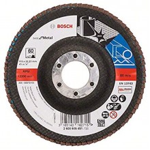 BOSCH Listkowa tarcza szlifierska X571, Best for Metal D115 mm, K60, wygięta 2608605451