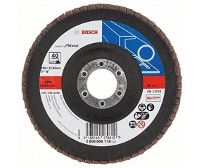 BOSCH Listkowa tarcza szlifierska X551, 125x22,23mm, 80, wygięta 2608606718