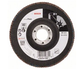 BOSCH Best for Inox Listkowa tarcza szlifierska X581, 125x22,23 mm, 80, 2608607640