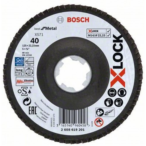 BOSCH Dysk wsporczy X-LOCK, 125 mm, G40 2608619201