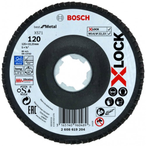 BOSCH X-LOCK Tarcza lamelkowa 125 mm 120 2608619204