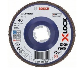 BOSCH X-LOCK Best for Metal Tarcza lamelkowa, X571, 115x22,23mm, 40, 2608619205