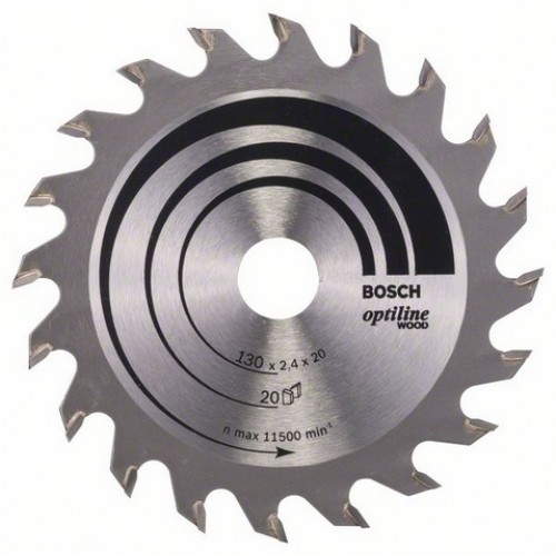 BOSCH Tarcza pilarska Optiline Wood 130 x 20/16 x 2,4 mm, 20 2608640582