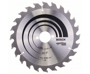 Bosch Tarcza pilarska Optiline Wood 190 x 30 x 2,6 mm, 24 2608640615